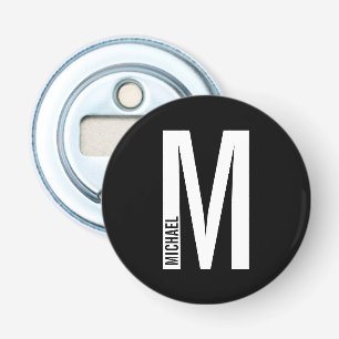 Décapsuleur Monogramme et nom personnalisés modernes