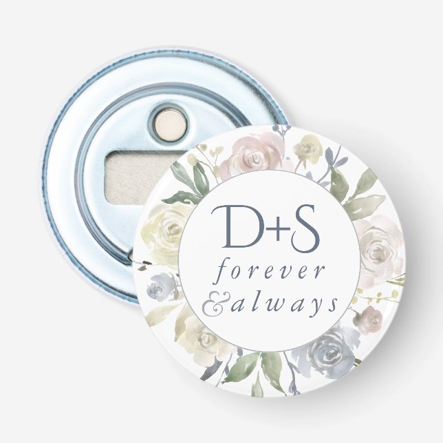 Décapsuleur Monogramme floral poussiéreux | Soft Wreath Keepsa (Devant)