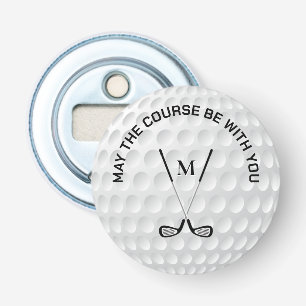 Décapsuleur Monogramme golf croisé clubs texte personnalisé