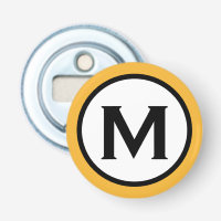 Monogramme jaune moutarde moderne