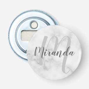 Décapsuleur Monogramme personnalisé et nom marbre