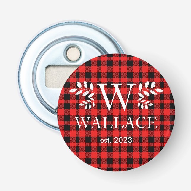Décapsuleur Monographie de Noël de Buffalo Plaid (Devant)