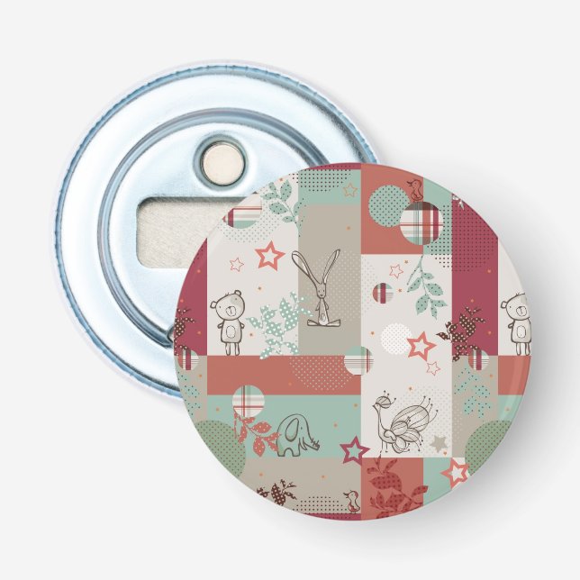 Décapsuleur Motif 2 d'édredon de bébé (Devant)