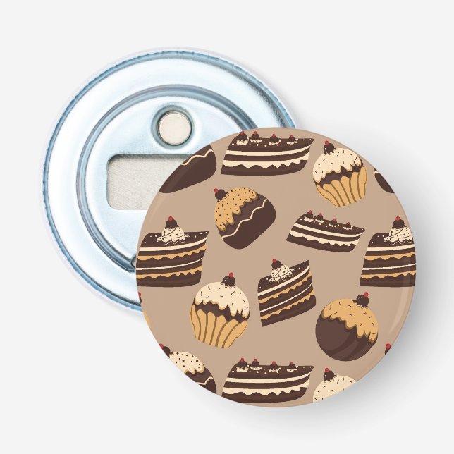 Décapsuleur Motif 3 de chocolat et de pâtisseries (Devant)