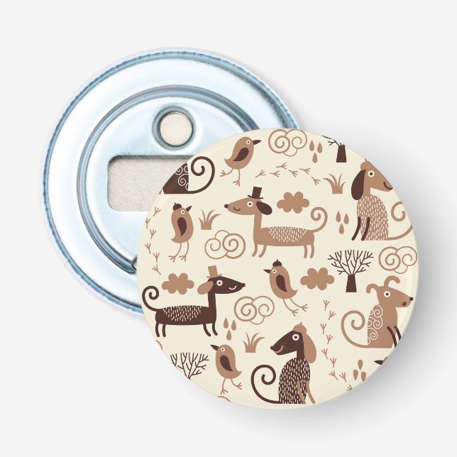 Décapsuleur motif avec les chiens mignons (Devant)