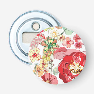 Décapsuleur Motif avec les fleurs rouges