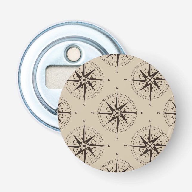 Décapsuleur Motif Compass de navigation (Devant)