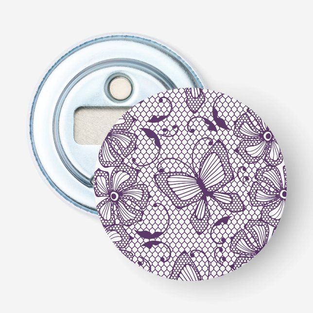 Décapsuleur Motif de dentelle avec des papillons (Devant)