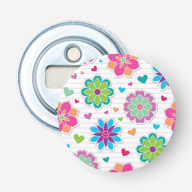 Décapsuleur Motif de fleurs (Devant)