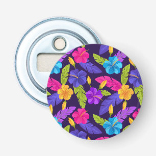 Décapsuleur Motif de fleurs Feuilles tropicales colorées