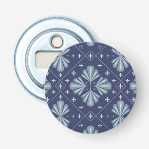 Décapsuleur Motif de formes géométriques bleues