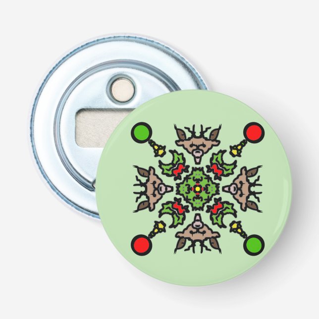 Décapsuleur Motif de mandala de Noël (Devant)