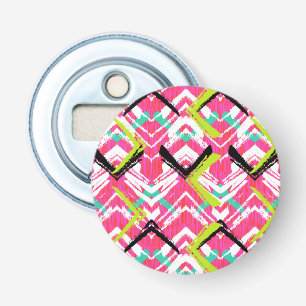 Décapsuleur Motif de zigzag rose tiré par la main