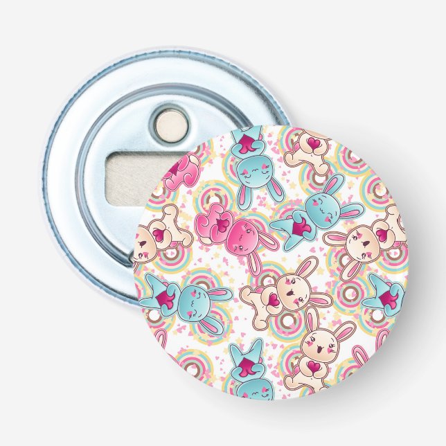 Décapsuleur Motif d'enfant de Kawaii avec des griffonnages (Devant)