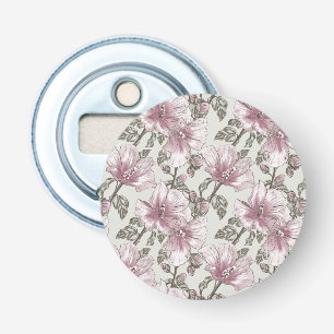 Décapsuleur Motif des fleurs d'hibiscus roses rousses