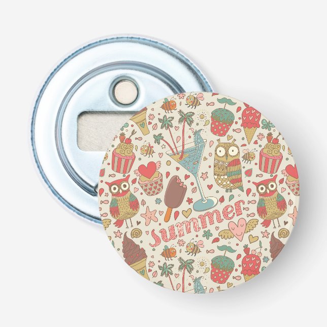 Décapsuleur Motif D'Été Avec Glace (Devant)