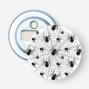 Décapsuleur Motif d'Halloween Black White araignées