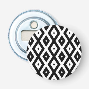 Décapsuleur Motif diamant noir et blanc
