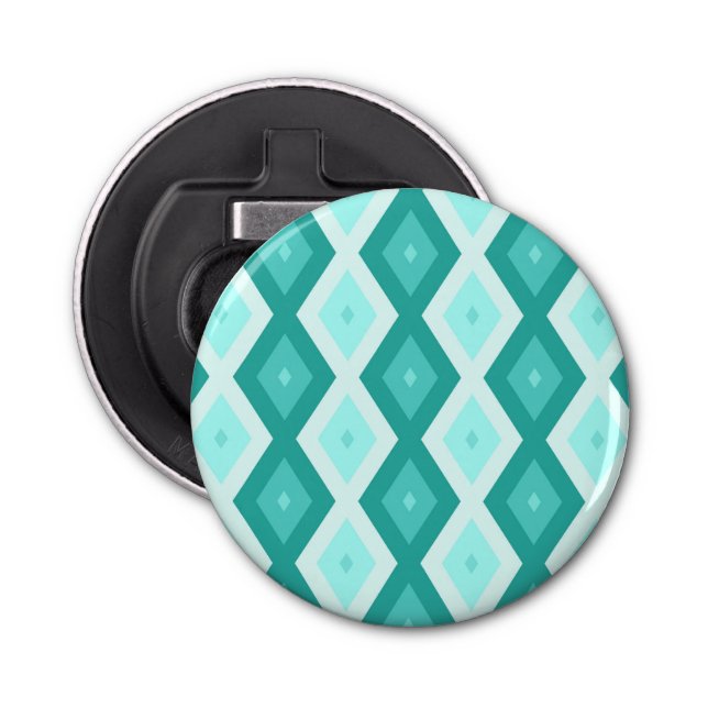 Décapsuleur Motif diamant turquoise (Devant)