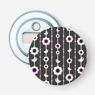 Décapsuleur motif d'oiseau et de fleurs