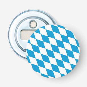 Décapsuleur Motif Drapeau Diamant Bavière bleu et blanc