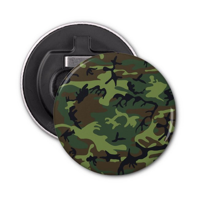 Décapsuleur Motif du Camouflage Vert, Motif militaire, Armée (Devant)