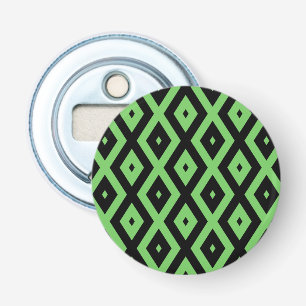 Décapsuleur Motif en diamant vert citron et noir