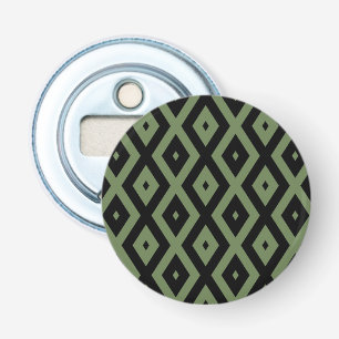 Décapsuleur Motif en diamant vert olive et noir