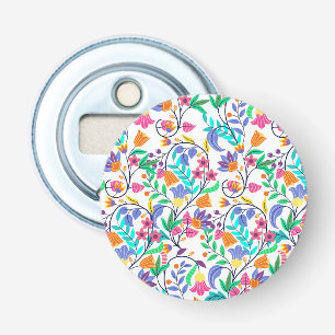 Décapsuleur Motif floral exotique coloré