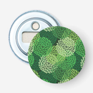 Décapsuleur Motif floral vert