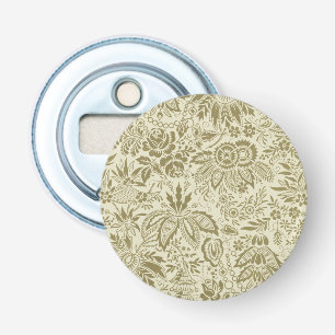 Décapsuleur Motif Floral Vert Sage Antique Damas