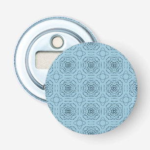 Décapsuleur Motif géométrique bleu élégant en lignes continues