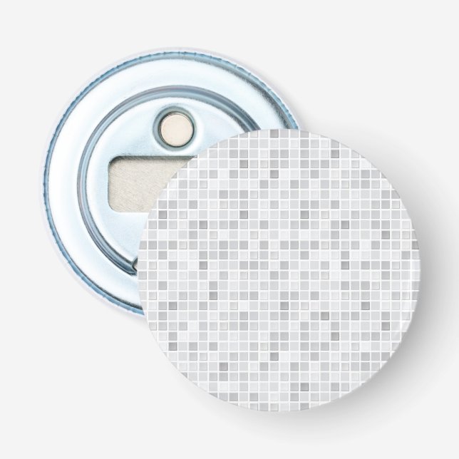 Décapsuleur Motif gris de tuiles (Devant)