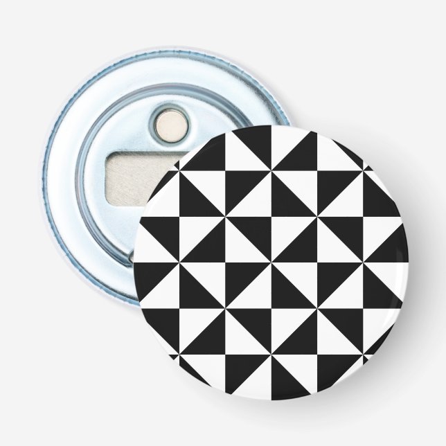 Décapsuleur Motif noir et blanc de triangle (Devant)
