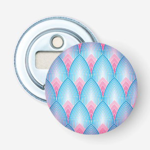 Décapsuleur Motif Pétal Turquoise Et Rose