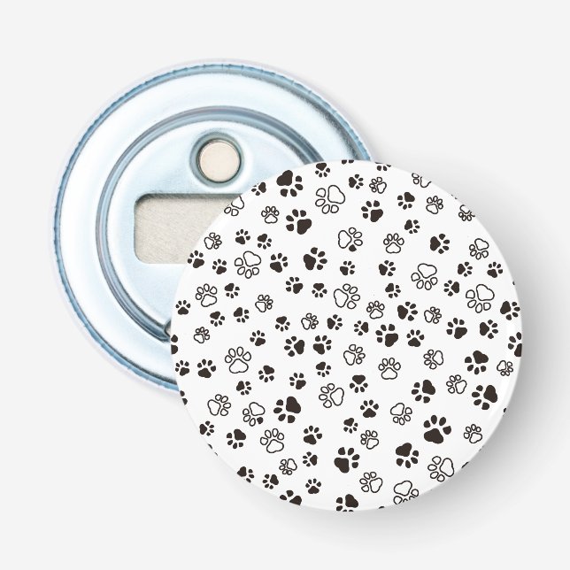 Décapsuleur Motif répété des pattes de chat (Devant)