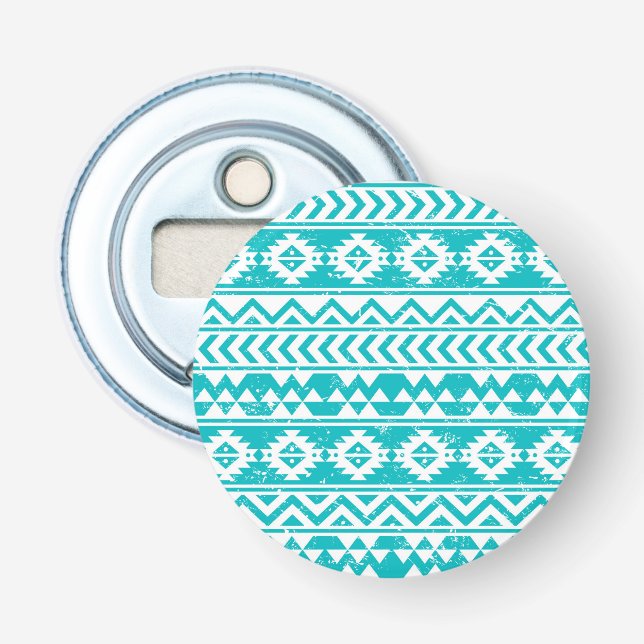 Décapsuleur Motif tribal Turquoise Grunge Aztec (Devant)