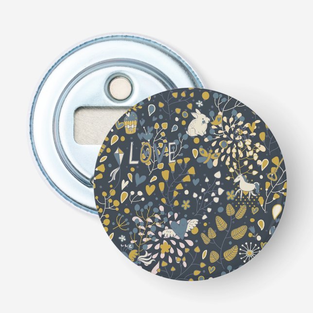 Décapsuleur Motif vintage abstrait (Devant)