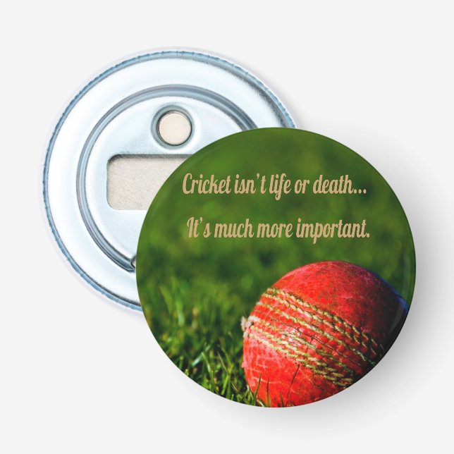 Décapsuleur Motivation amusante de la balle rouge de cricket (Devant)