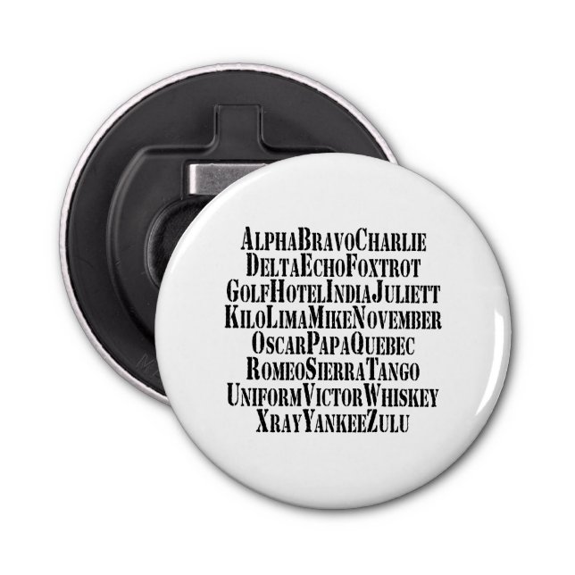 DÉCAPSULEUR MOTS ALPHABET PHONÉTIQUE / CODE (Devant)