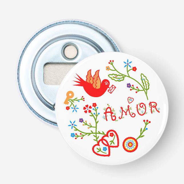 Décapsuleur Mouchoirs d'amour de Valentine (Devant)