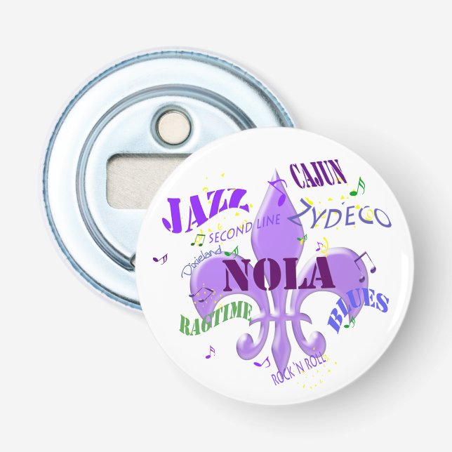 Décapsuleur Musique de NOLA la Nouvelle-Orléans (Devant)