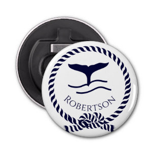 Décapsuleur Nautique nom côtier Voilier Baleine Marine Bleu