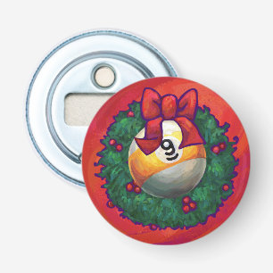 Décapsuleur Neuf boules en couronne rouge pour Noël
