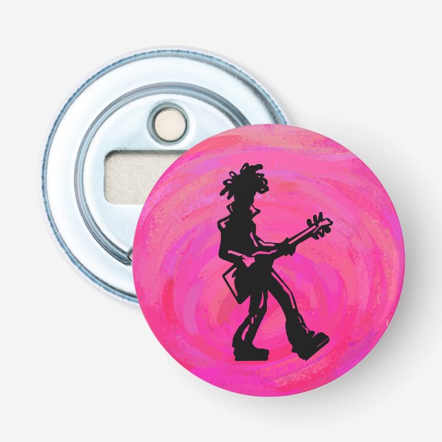 Décapsuleur New York Boogie Nights Guitare Hot Pink (Devant)