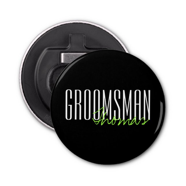Décapsuleur Noce faite sur commande audacieuse de "Groomsman" (Devant)