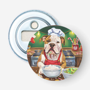 Décapsuleur Noël de la pâtisserie de Bulldog Américain : Noël