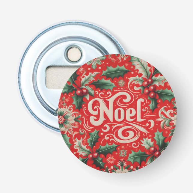 Décapsuleur Noel de Noël Rouge et Vert (Devant)