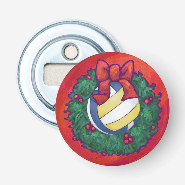 Décapsuleur Noël de volley-ball (Devant)