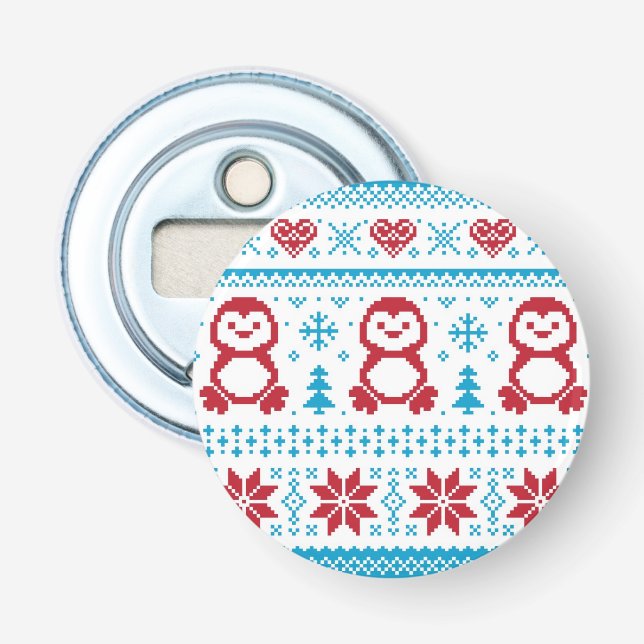 Décapsuleur Noël et l'hiver ont tricoté le motif (Devant)